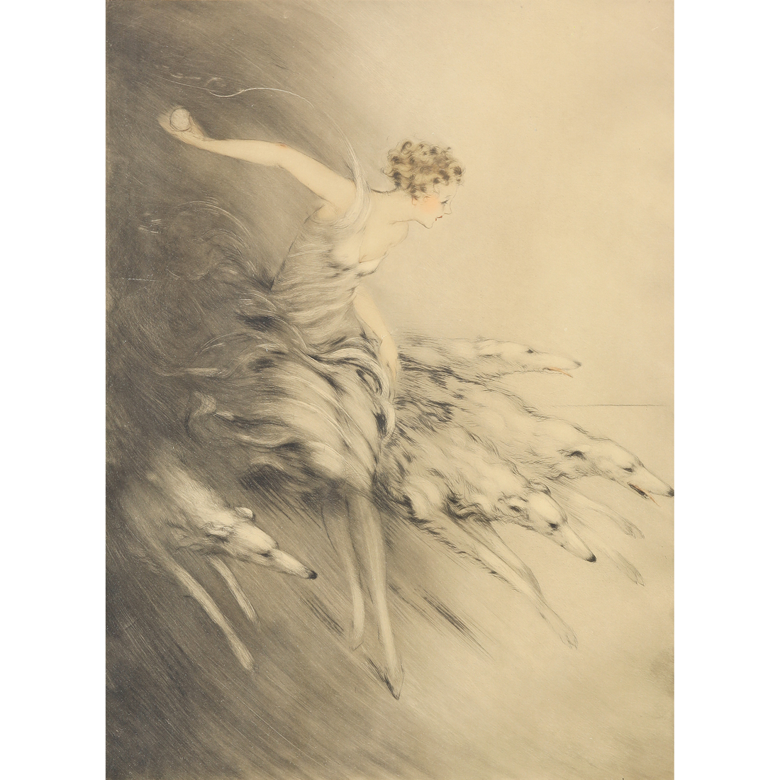 Appraisal: PRINT LOUIS ICART Louis Icart French - Zest etching and