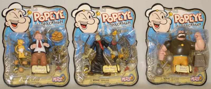 Appraisal: Lot of Mezco Popeye Figures in Boxes Condition Near Mint