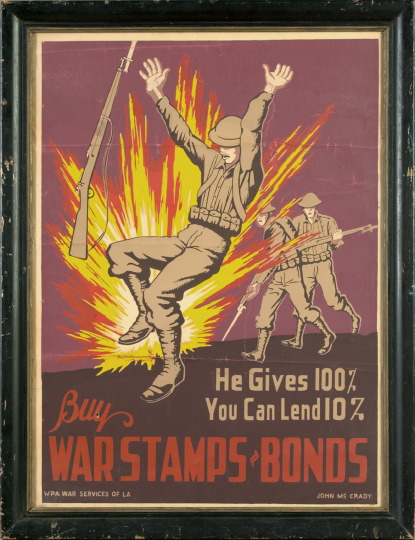 Appraisal: John McCrady American New Orleans - Buy War Stamps and