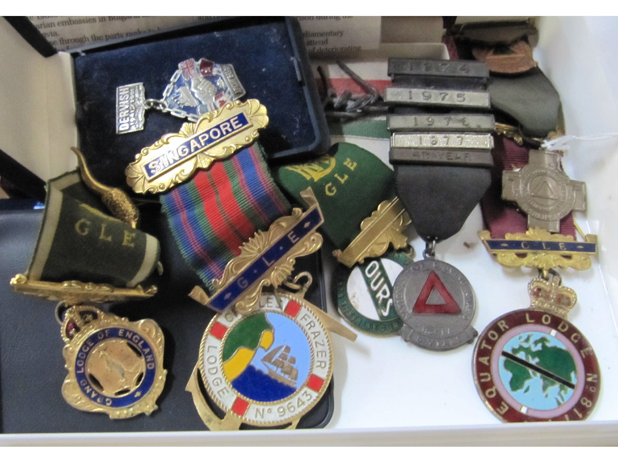 Appraisal: A box of assorted Masonic medals