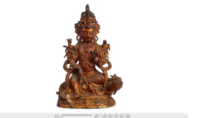 Appraisal: Tall Chinese gilt bronze bodhisattvaming dynasty