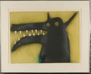 Appraisal: Sergio Gonzalez Wolf artist's proof color etching signed and dated