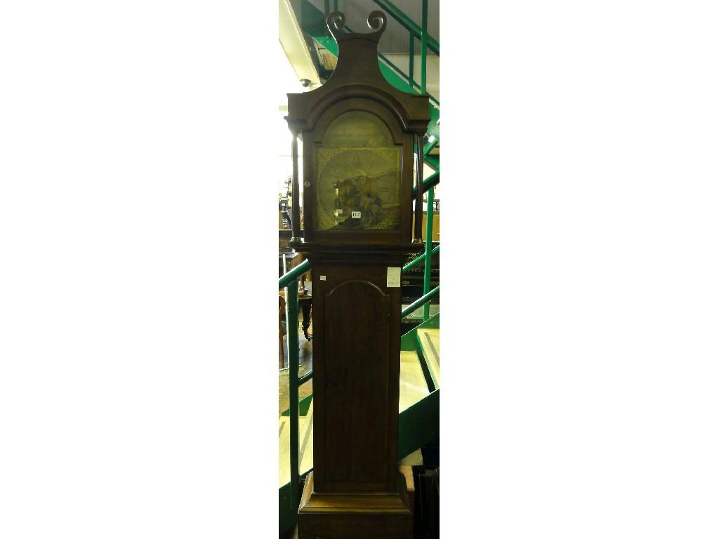 Appraisal: A th century mahogany long case clock enclosing a brass