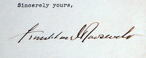 Appraisal: Artist Franklin Delano Roosevelt Title Typed Letter Signed as President