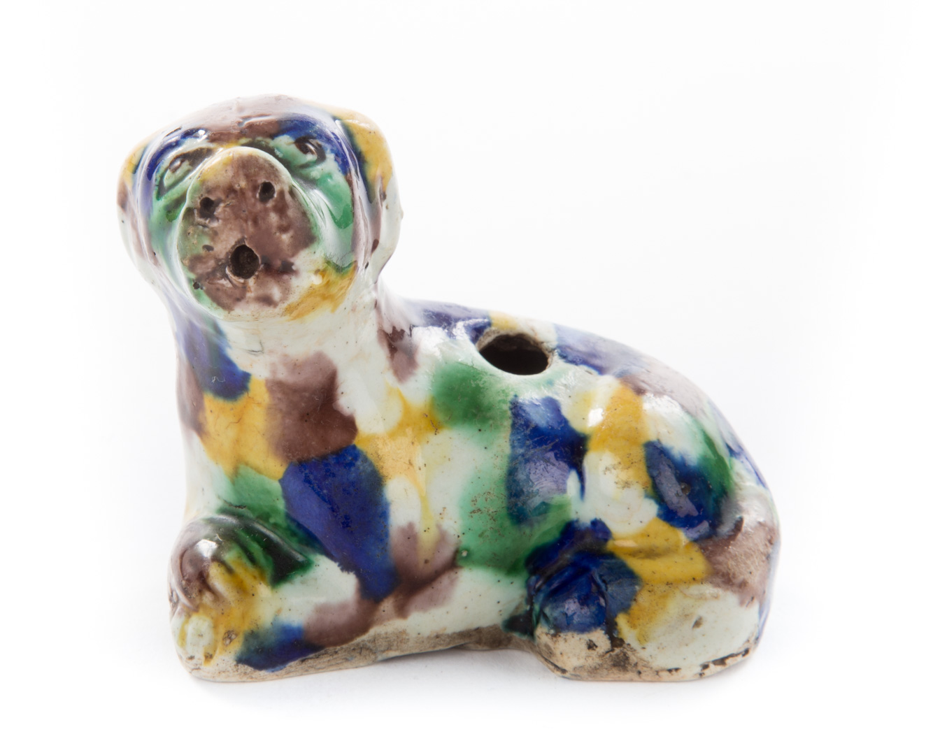 Appraisal: Chinese porcelain dog-form water dipper spinach and egg glaze in