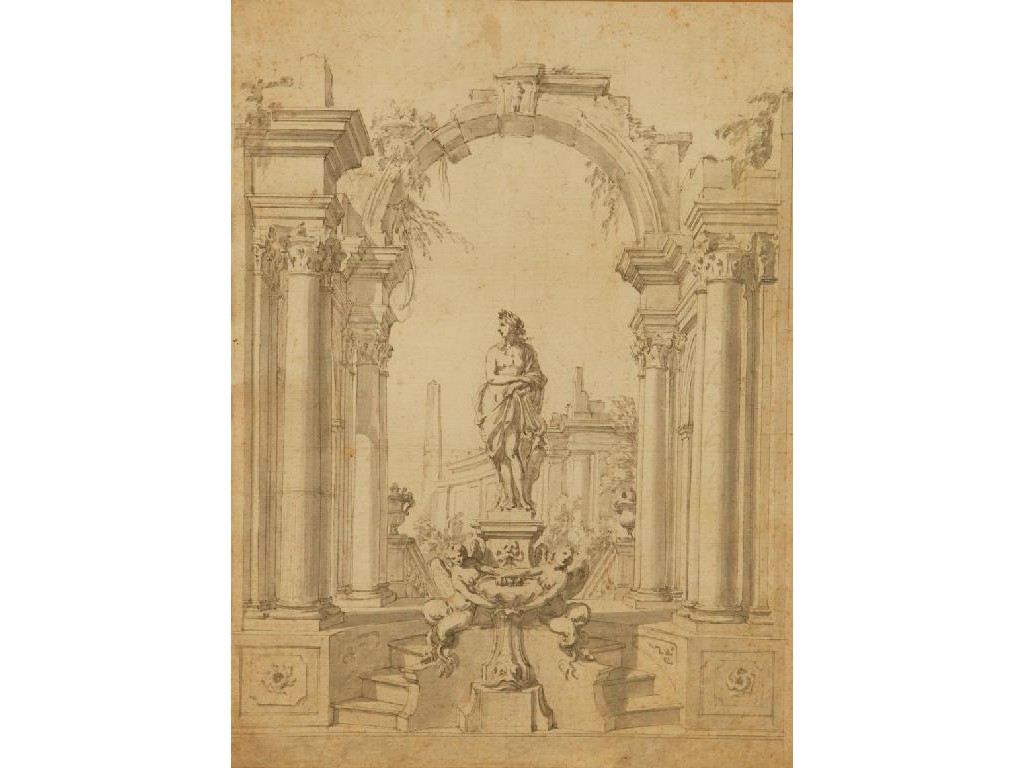 Appraisal: ITALIAN SCHOOL th th century A study for a fountain