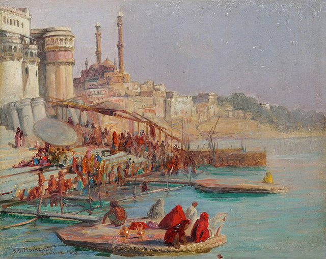 Appraisal: RODERICK DEMPSTER MACKENZIE - 'Benares' signed inscribed with title and