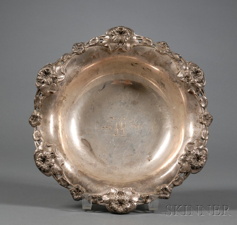 Appraisal: Gorham Sterling Art Nouveau Fruit Bowl late th early th