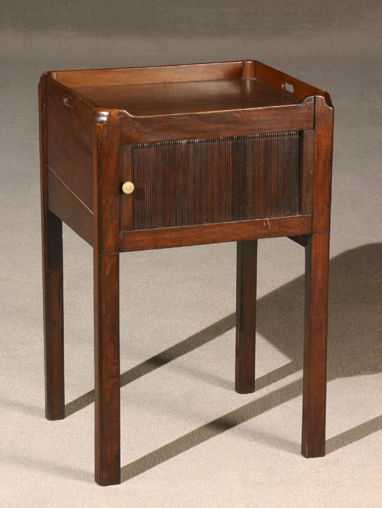 Appraisal: George III Mahogany Bedside Tray-Top Table Late th Century Having