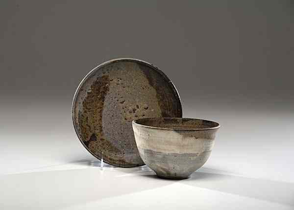 Appraisal: Toshiko Takaezu - USA Footed Bowl and Plateca Stoneware bowl