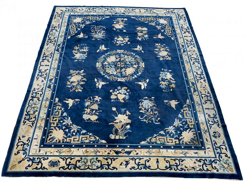 Appraisal: Chinese Wool Carpet- ' X ' Chinese wool on wool