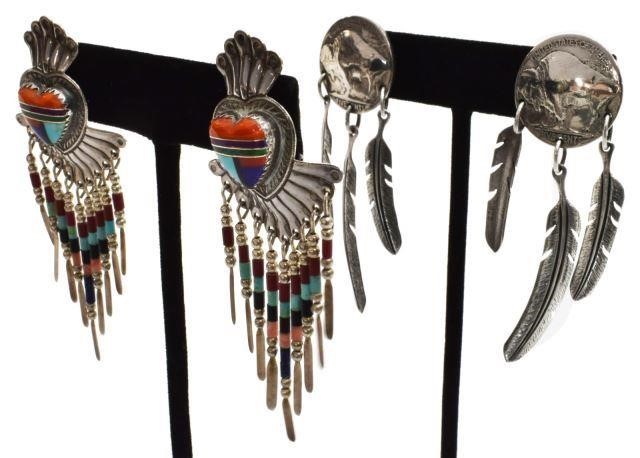 Appraisal: lot of Native American sterling silver and other earrings comprising