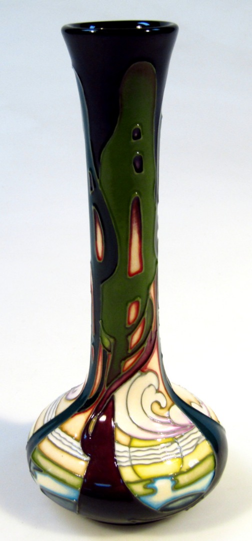 Appraisal: A Moorcroft pottery New Dawn pattern vase of circular form