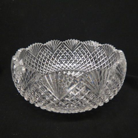 Appraisal: Cut Glass Bowl brilliant period strawberry diamond fan