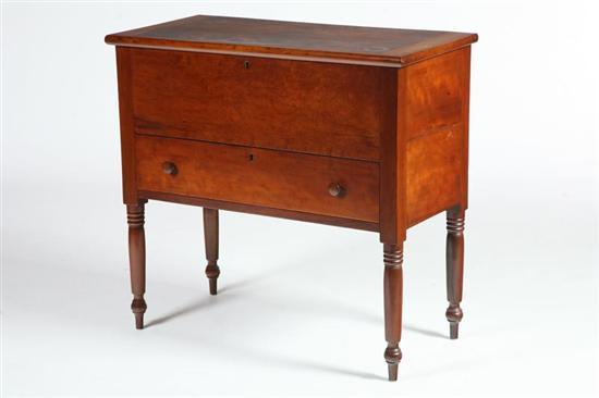 Appraisal: SHERATON SUGAR CHEST Kentucky or Tennessee - cherry white pine