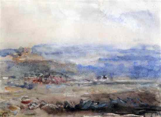 Appraisal: Hercules Brabazon Brabazon - watercolour Landscape initialled in pencil x