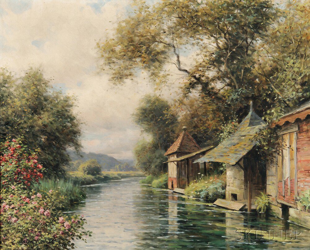 Appraisal: Louis Aston Knight American - Vieux Lavoirs Signed Aston Knight