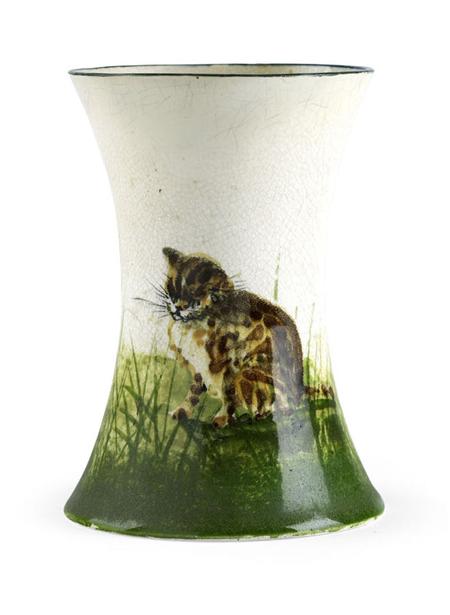 Appraisal: WEMYSS SMALL BEAKER VASE EARLY TH CENTURY decorated with a