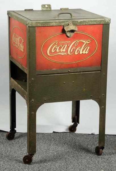 Appraisal: Coca-Cola Glascock Single Case Floor Cooler All original with general