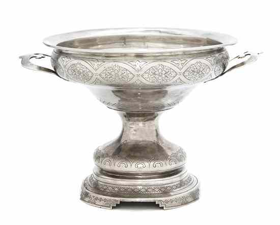 Appraisal: A Russian Silver Compote Moscow having A A assay mark