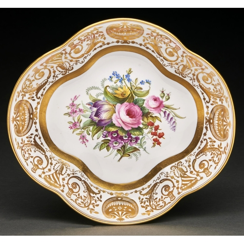 Appraisal: A Copeland bone china dessert dish painted with flowers in