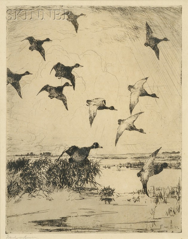 Appraisal: Frank Weston Benson American - Flying Ducks published state of