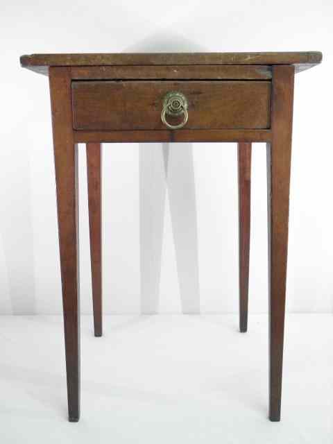 Appraisal: Small th century one-drawer stand with square tapering legs and