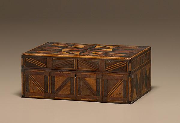 Appraisal: SAILOR CRAFTWORK INLAID BOX American or English late th century