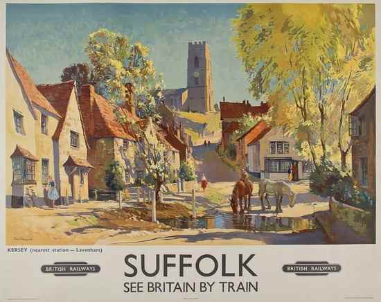 Appraisal: MERRIOTT JACK RI - SUFFOLK Kersey British Railways lithograph in