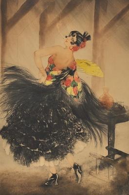 Appraisal: Louis Icart French - Carmen Etching and drypoint signed in