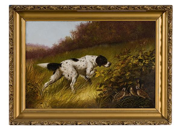 Appraisal: HUNTING SCENE BY WILLIAM MCKENDREE SNYDER OIL ON CANVAS William