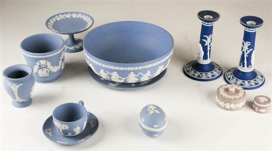 Appraisal: A Large Lot of Wedgwood Jasperware light blue dark blue