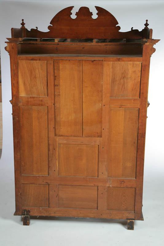 Appraisal: CARVED VICTORIAN CABINET Late th-early th century mahogany and oak