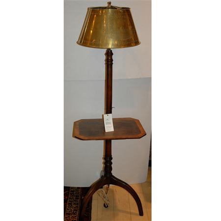 Appraisal: George III Style Mahogany Floor Lamp Estimate -