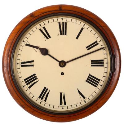 Appraisal: A th Century walnut eight-day kitchen dial the white dial