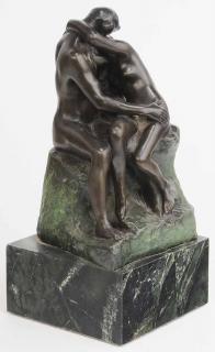 Appraisal: Bronze Statuette of The Kiss after Auguste Rodin mounted on