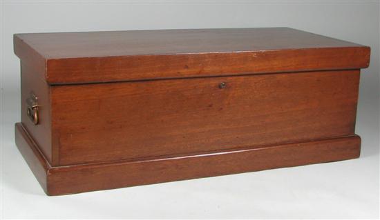 Appraisal: Walnut Silver Chest th Century Two felt lined trays Simple