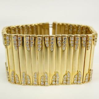 Appraisal: Carat Round Brilliant Cut Diamond and Karat Yellow Gold Bracelet