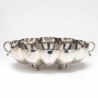 Appraisal: A Large Sterling Silver Center Bowl hand-wrought Mexican th century