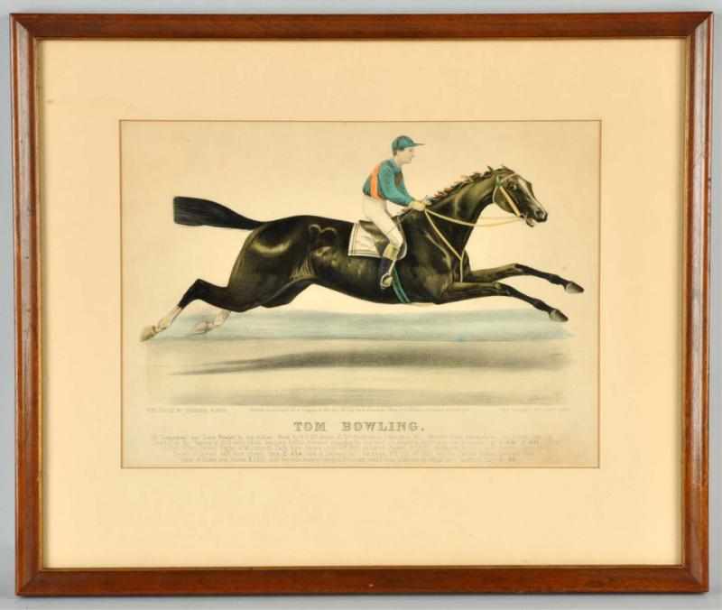 Appraisal: Lot of Currier Ives Buggy Racing Prints Both are matted