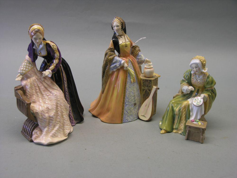 Appraisal: Three Royal Doulton figures Catherine Howard HN Anne Seymour HN