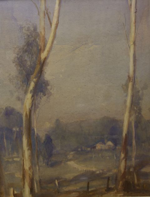 Appraisal: Hans Heysen - Farm watercolour signed 'Hans Heysen' lower right