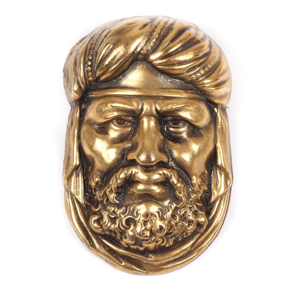 Appraisal: JOSEFF OF HOLLYWOOD DIMENSIONAL ARAB MAN IN TURBAN FACE PIN