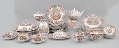 Appraisal: A Collection Of Vintage Copeland Acora Transferware Brown transfer decorations