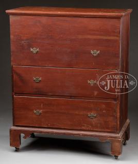 Appraisal: CHIPPENDALE PINE -DRAWER BLANKET CHEST Last quarter th century New