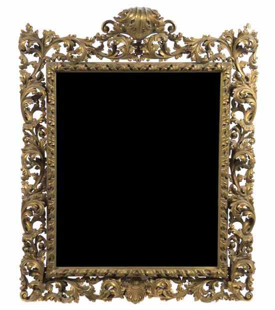 Appraisal: An Italian Rococo Style Giltwood Mirror late th early th