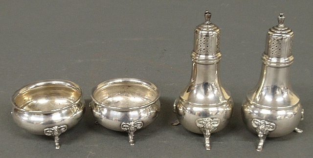 Appraisal: - Pair of sterling silver open salts and matching pair