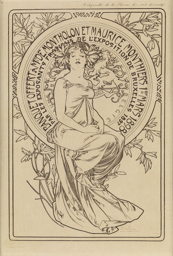 Appraisal: ALPHONSE MUCHA - BANQUET OFFERT MRS DE MONTHOLON ET MAURICE