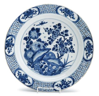 Appraisal: Chinese export blue and white porcelain charger Kangxi period