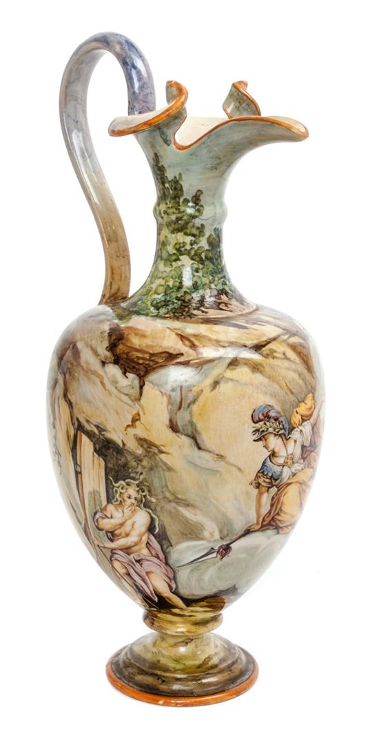 Appraisal: Sale Lot An Italian Ceramic Ewer Ginori decorated with Classical